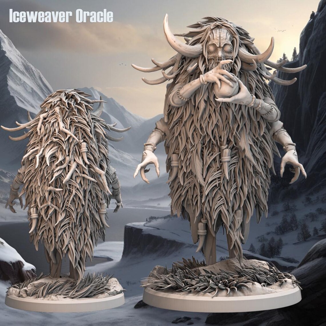 Ttrpg Oracle Dungeons and Dragons, DND TTRPG, Wargaming - 44mm Tall - Iceweaver ...
