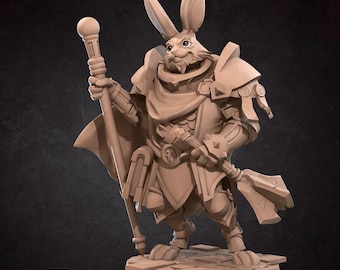 Dungeons and Dragons, DND TTRPG, Wargaming - Playable Character - Harengon - Cleric, Sorcerer, Wizard