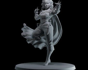 Dungeons and Dragons, DND TTRPG, Wargaming - Playable Character Female Human Tasmin - Sorceress, Witch