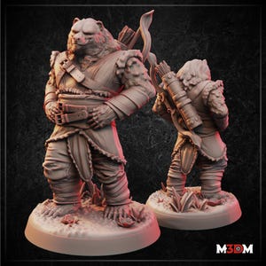 Dungeons and Dragons, DND TTRPG, Wargaming - Playable Character - Bearfolk - Ranger, Fighter, Warrior, Barbarian, Rogue