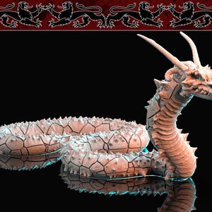 Dungeons and Dragons, DND TTRPG, Wargaming - 99mm Tall - Huge Beast - Demon Snake