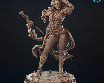 Dungeons and Dragons, DND TTRPG, Krigsspel - Spelbar karaktär - Kvinnlig alv Erithana - Ranger, Kämpe, Skurk