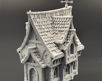 The Hamlet of Misty Hollow, House, Market - 28mm or 32mm Scale Dungeons and Dragons, DND TTRPG, Wargaming