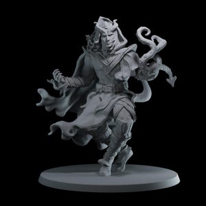 Dungeons and Dragons, DND TTRPG, Wargaming - Character Male Tiefling Azriel - Warlock, Mage, Sorcerer