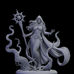 Dungeons and Dragons, DND TTRPG, Wargaming - Playable Character - Female Human - Sorcerer, Mage, Warlock, Wizard, Blood Mage, Cleric