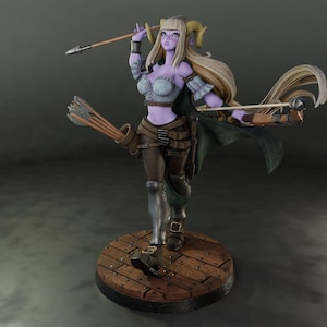 Dungeons and Dragons, DND TTRPG, Wargaming - Playable Character Female Tiefling - Ranger, Fighter, Warrior