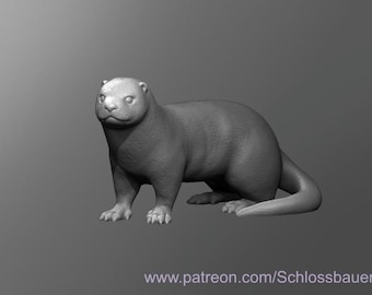 Dungeons and Dragons, DND TTRPG, Wargaming - 12mm Tall - Druid Wildshape Small Beast - Otter