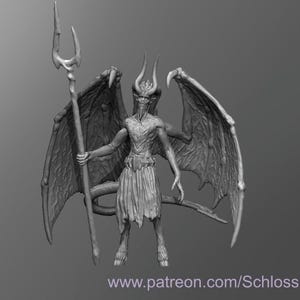 Dungeons and Dragons, DND TTRPG, Wargaming - Large Fiend - Horned Devil
