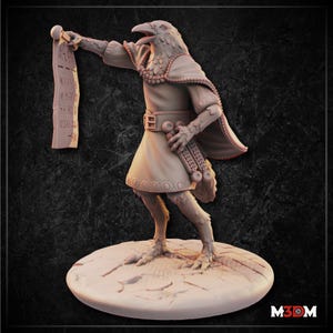 Dungeons and Dragons, DND TTRPG, Wargaming - Playable Character - Aarakocra, Kenku, Birdfolk - Town Crier