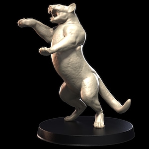 Dungeons and Dragons, DND TTRPG, Wargaming - 42mm Tall - Druid Wildshape Medium Beast - Cougar, Panther, Mountain Lion
