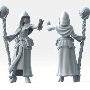 Dungeons and Dragons, DND TTRPG, Wargaming - Playable Character Female Human - Sorceress, Wizard, Druid, Sorcerer, Spellcaster