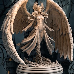 Dungeons and Dragons, DND, TTRPG, Wargaming - Playable Character - Female Human Valkyrie, Angel - Seraphina