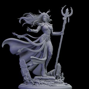 Dungeons and Dragons, DND TTRPG, Wargaming - Playable Character - Female Elf - Sorcerer, Mage, Warlock, Wizard, Cleric