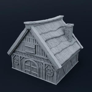 Dungeons and Dragons, DND TTRPG, Wargaming - Medieval Village - Barn - 28mm or 32mm Scale