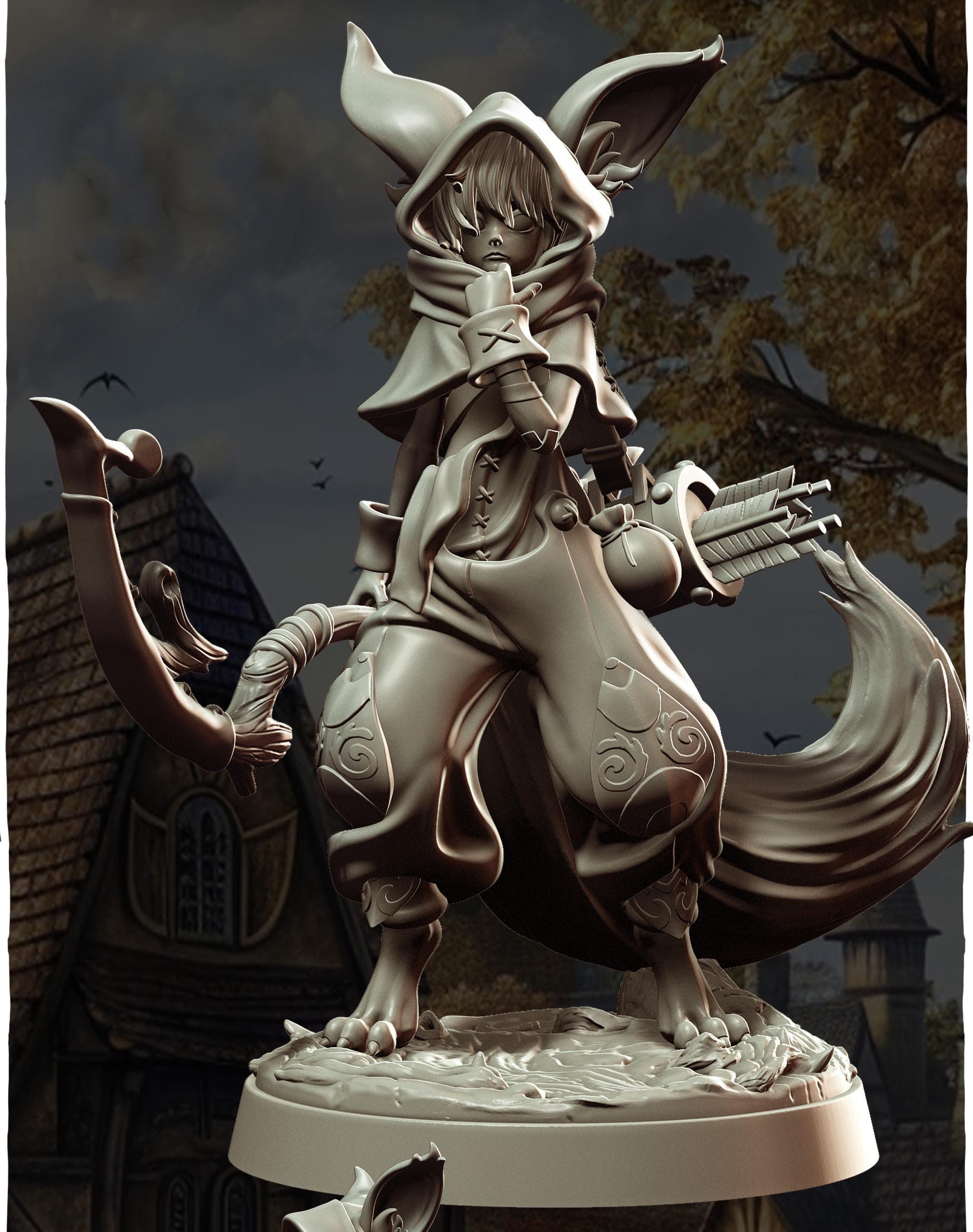 Dungeons and Dragons, DND TTRPG, Wargaming - Playable Character Kitsune Human Cassia Ranger, Hunter, Rogue