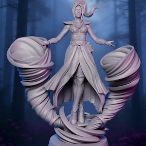 Dungeons and Dragons, DND TTRPG, Wargaming - Playable Character - Female Human Zephara - Sorceress, Witch, Wizard, Cleric, Druid