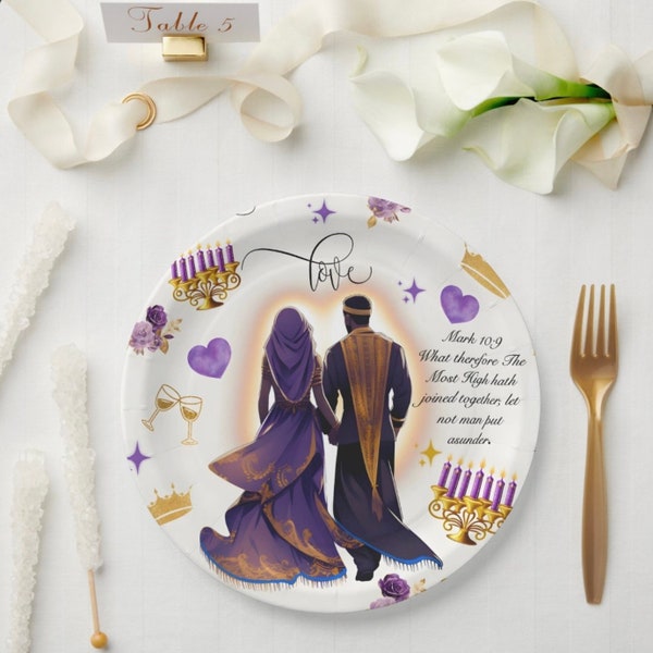 Israelite Love Plates, Israelite Wedding Cups, Israelite  wedding decorations, Israelite Anniversary decorations, Hebrew Israelite Marriage