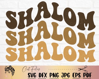Shalom SVG-Hebreiska SVG-Shalom Retro SVG-Religiös Svg-Israelitisk Svg-Bibeln Svg -Andlig Svg-Hebreisk Israelitisk -Png-Dxf-Svg Filer för circut