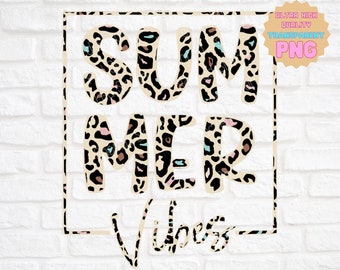 Summer Vibes Png, Summer Png, Leopard PNG, Summer Vibes clipart, Sublimation Design,Summer Vibes Bundle, Leopard design, Summer Shirt PNG