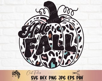 Hallo Herbst svg, Herbst svg, Herbst Vibes svg, Leopard Kürbis svg, Herbst png, Retro Herbst svg, Herbst Kürbis svg, Hallo Kürbis svg, Herbst shirt svg