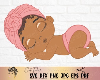 Baby Girl HeadWrap SVG- Black girl SVG- SheBrew Svg-Gender reveal Svg-baby shower svg-Black baby girl Svg-Png-Svg Files for circut