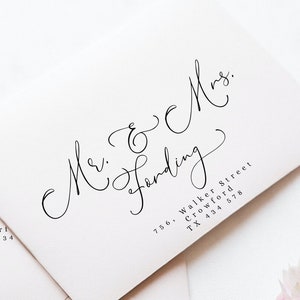 Envelope Address Template Modern Calligraphy, 7 Sizes, Printable Wedding Envelope Addressing Templates, Receipient Address Label Fording