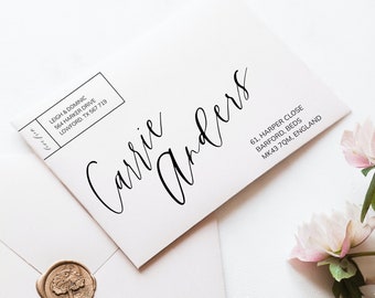 Wedding Envelope Address Template, Instant Download Printable Wedding Envelope Addressing, Fully Editable Modern Calligraphy 7 Sizes, Anders