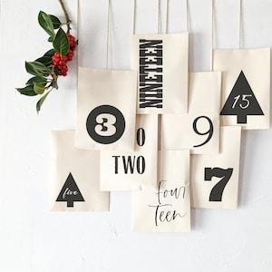 DIY Advent Calendar Envelopes Templates, Print Your Own Advent Envelopes, Instant Download 24 JPGs, Fits Multi Size Rectangular Envelopes