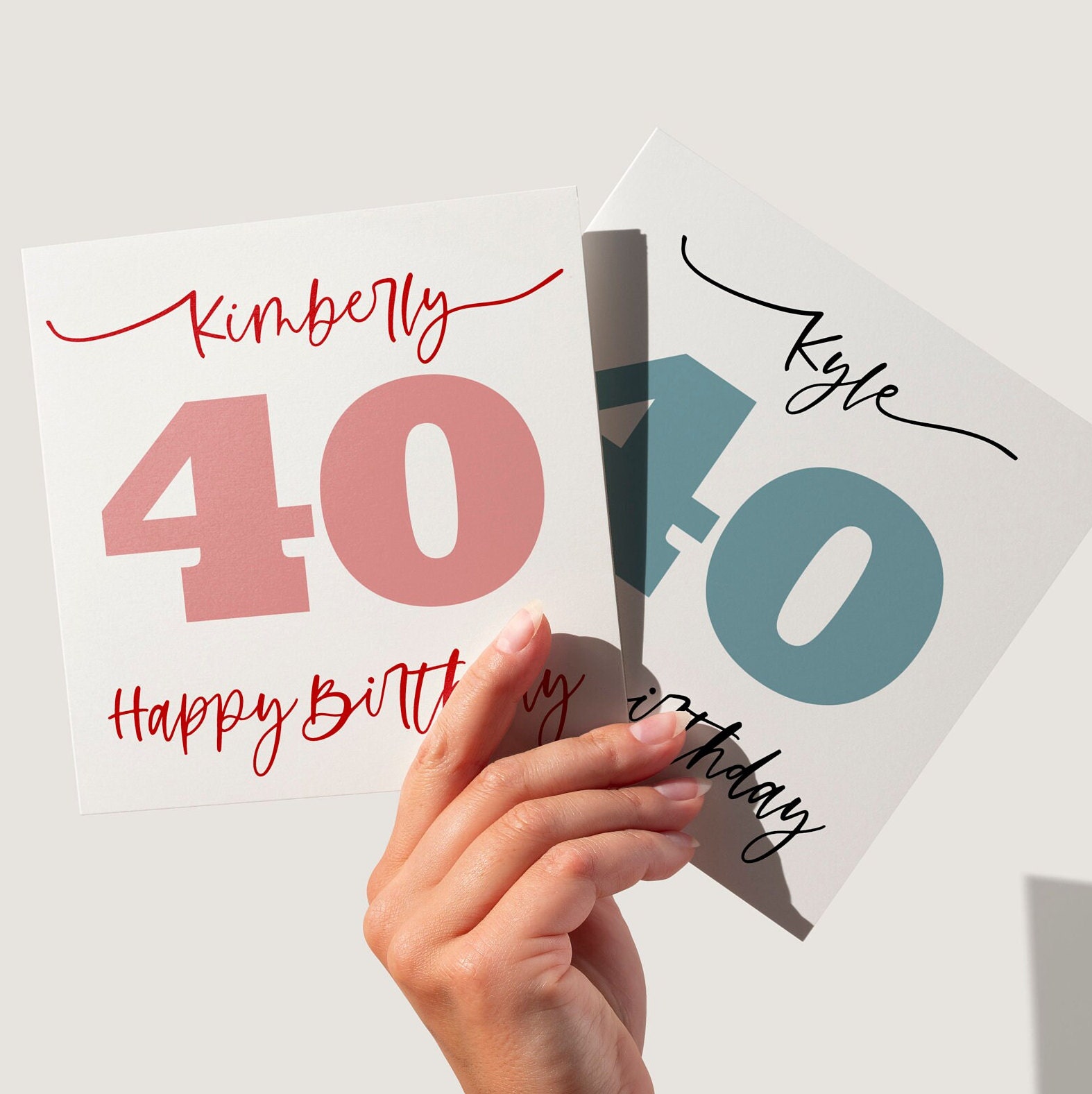 40th Birthday Card Printable Personalised 40th Birthday Card for Friend ...