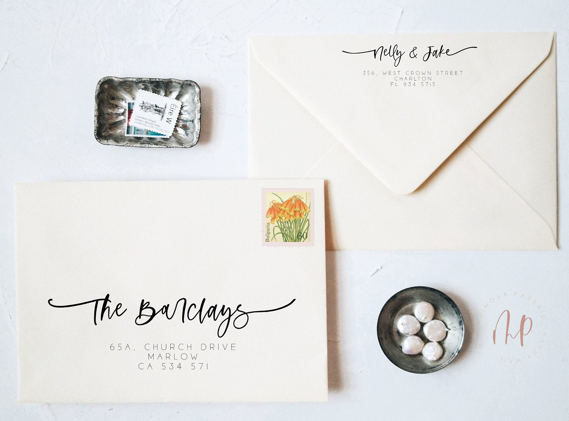 Editable Address Label Template, Modern Hand Lettering (digital ...