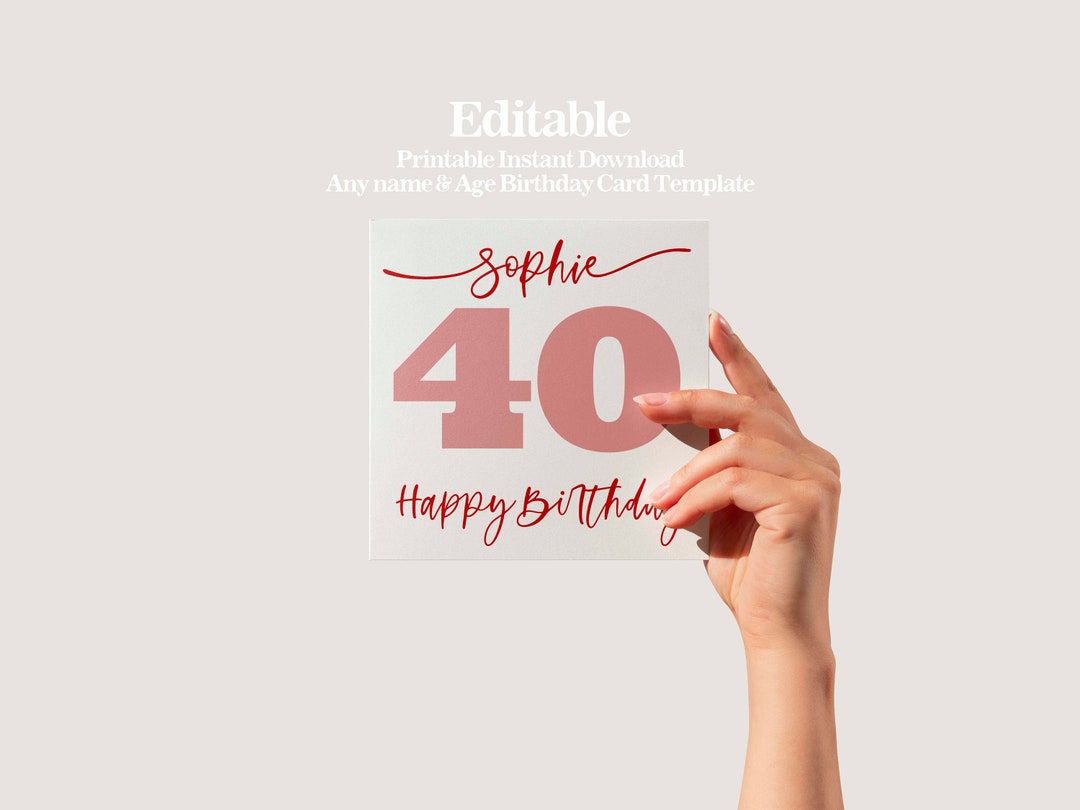 40th Birthday Card Printable Personalised - Il 1080xN.4762347908 2ng6 