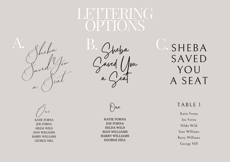 Sheba Lettering Custom Pet Portrait Wedding Seating Chart (digital Printable) - Etsy UK