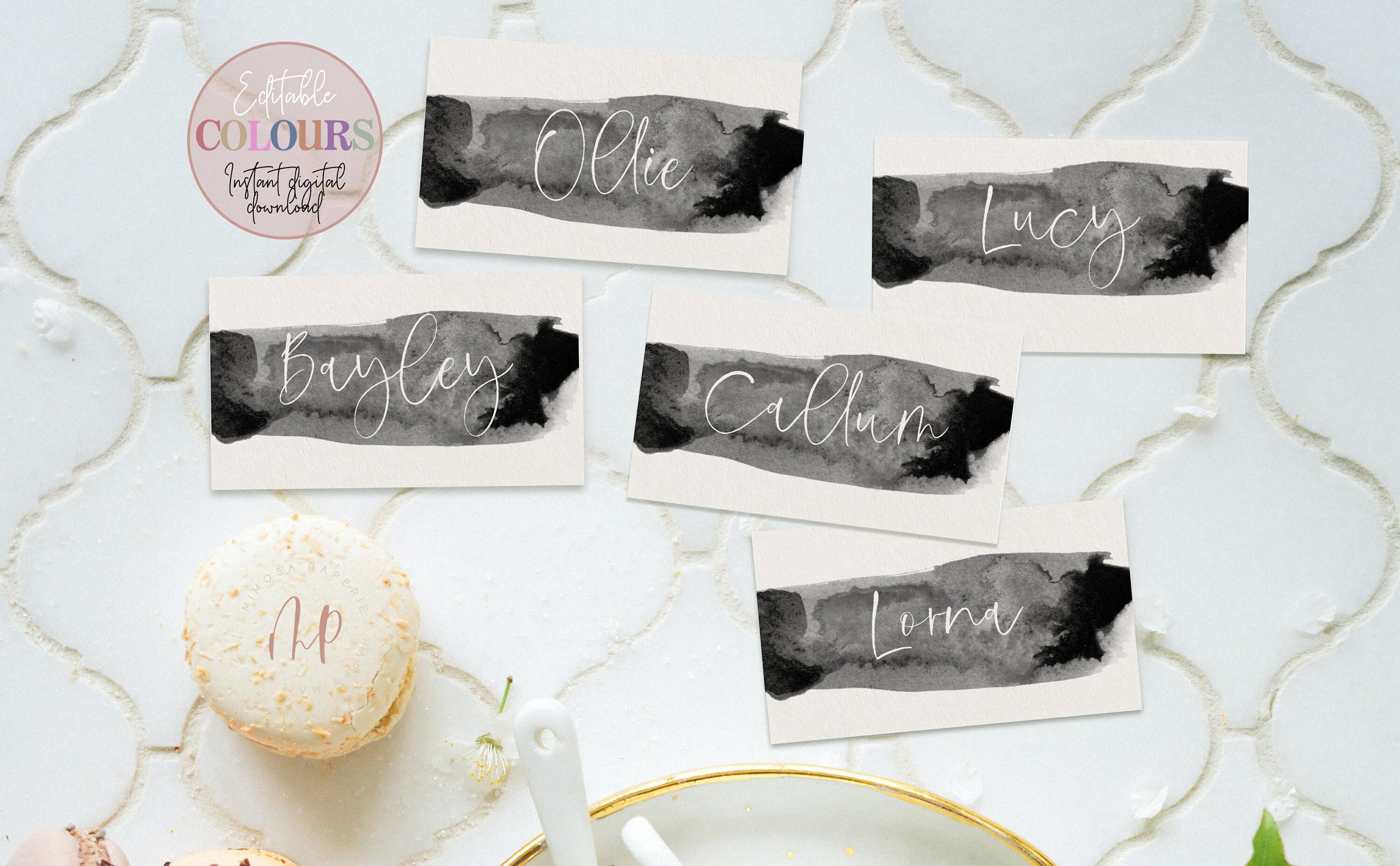 minimal-wedding-name-cards-printable-template-editable-custom-color