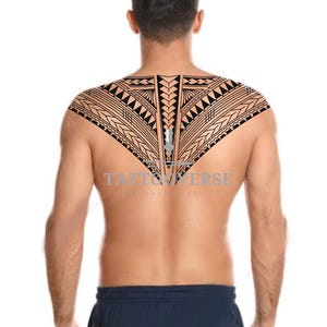 Digital Tattoo Design / Maori Polynesian Tattoo Design Pattern Man Back
