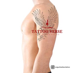 Digital Tattoo Design / Eagle Tattoo Design Pattern / Eagle Tattoo İdeas for Man