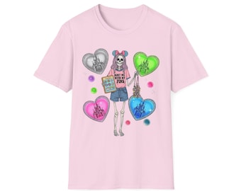 Camiseta de Halloween da Disney, Garota Gótica da Disney, Camiseta de Festa de Halloween Não Tão Assustadora, Camiseta com Pins da Disney, Pins da Disney, Estilo Pastel Gótico, Camiseta de Halloween