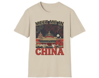 Camiseta "Encontre-me na China", Camiseta Epcot World Showcase, Presente para Viajantes, Estilo Vintage, Bebendo ao Redor do Mundo, Camiseta Disney Sutil