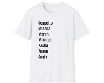 Disney Dad Tee, Great Disney Dads Shirt, Family Disney Tee, Park Day Shirt, Disney Gift for Dad, Goofy Shirt, Pacha, Pongo, Mufasa, Marlin