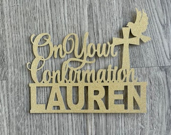 Personalised Confirmation Cake Topper