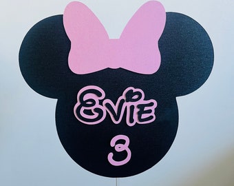 Mickey / Minnie Mouse inspired cake topper