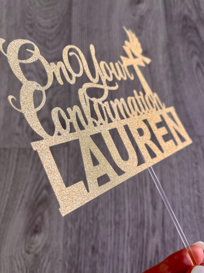 Personalised Confirmation Cake Topper zdjęcie 2