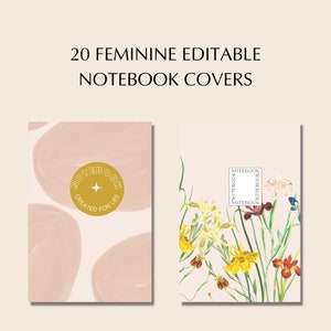 20 KDP notebook covers + 150 lined pages - 6 x 9&quot; - KDP Book Covers - Canva Templates - KDP Templates - Cover Bundle for Free Canva Version