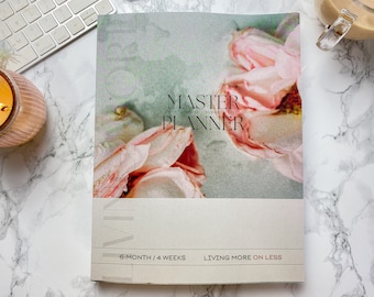 ROSE MASTER PLANNER Undated Lifestyle & Budget • 6 Monthly Planner • Goals • Budget • Meal Planner • Expense Tracker • Paycheck Planner