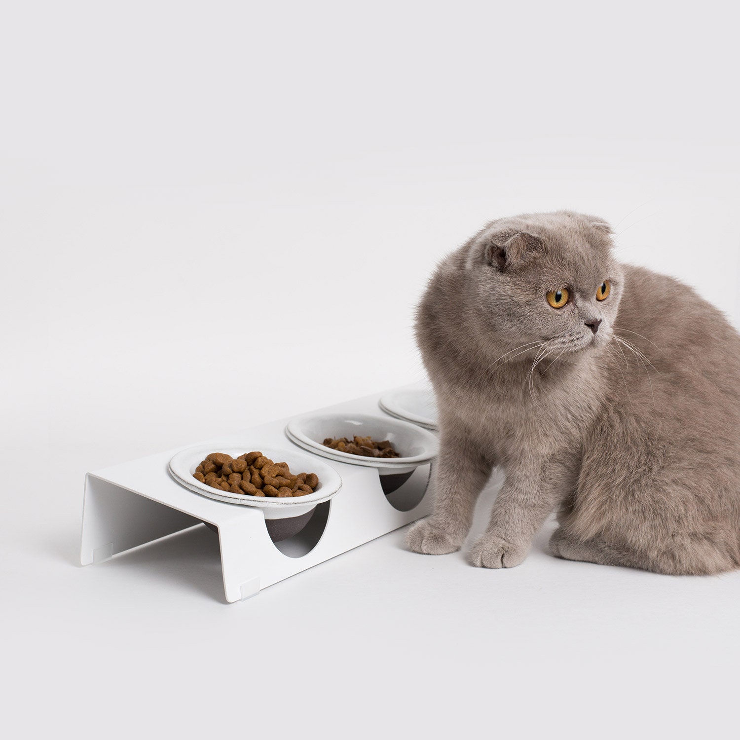 Cat Feeding Shelf, Elevated Cat Food Bowl, Cat Food Tray, Cat Furniture