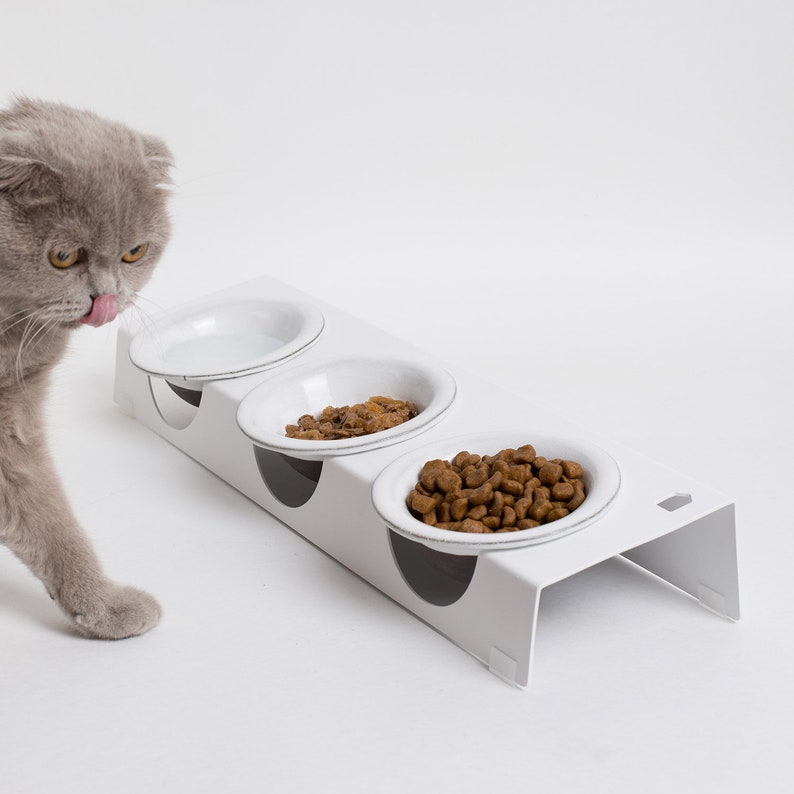Cat Feeding Shelf, Elevated Cat Food Bowl, Cat Food Tray, Cat Furniture