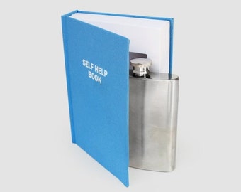 Hip Flask In a Book | Funny Flask | Alcohol Flask | Secret Flask for Women | 4 oz Hip Flask Stainless Steel | Hidden Flask | Whiskey Flask