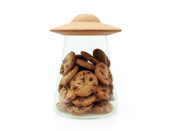 UFO Cookie Jar Glass Jar for Cookies Jars & Containers - Israel
