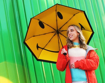 Smiley® Umbrella | Compact Umbrella | Colourful Umbrellas For Women | Smiley Face Umbrellas & Rain Accessories | Foldable Umbrella