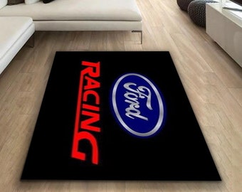 Ford Racing rectangular carpet, Rug, Man cave, Decoration, Living room rug Garage car brand ornament, birthday, office, for your children