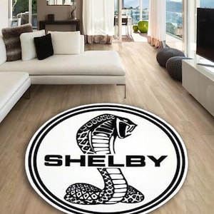 Shelby mustang round carpet, Man Cave, Decoration, Living Room, Car Brand, Garage, Cars, Gift, Fathers Day, Gift for husband